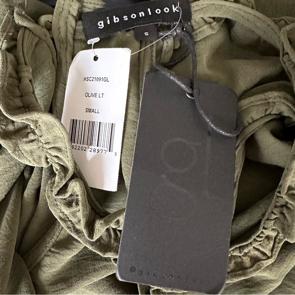 Gibsonlook Green Halter Ruffle Drawstring Waist Dress Size Small - Picture 3 of 11